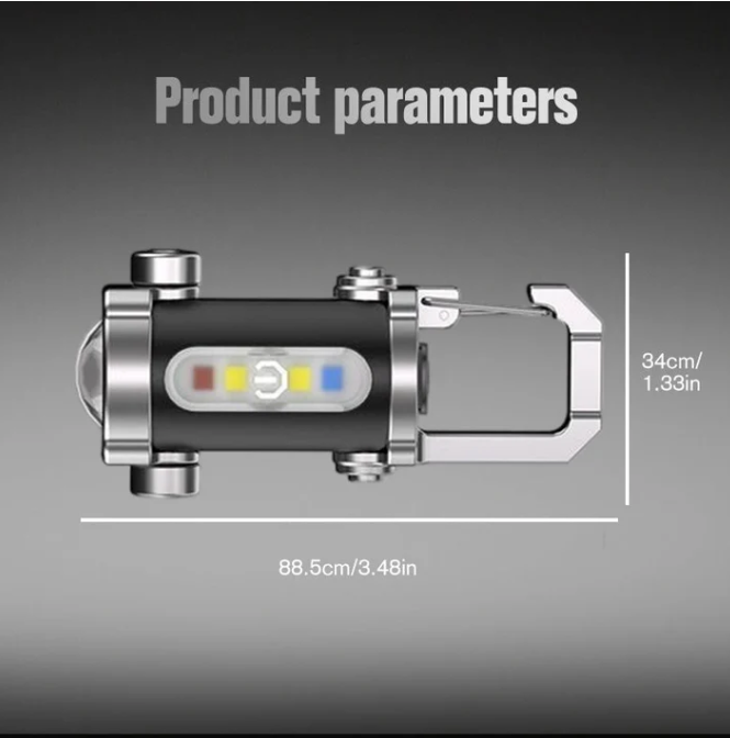 Portable Rechargeable Bright Keychain Flashlight