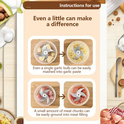 Electric Garlic Chopper,Mini Portable Veggie Chopper