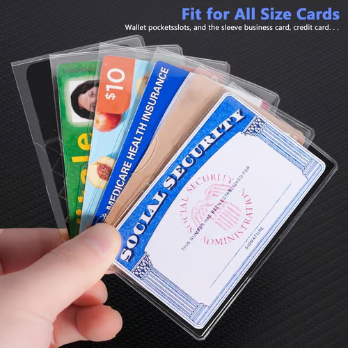 💥Social Security Card Protector Sleeves -100 Pack