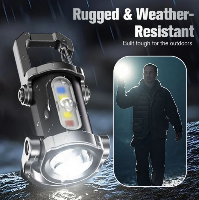 Portable Rechargeable Bright Keychain Flashlight